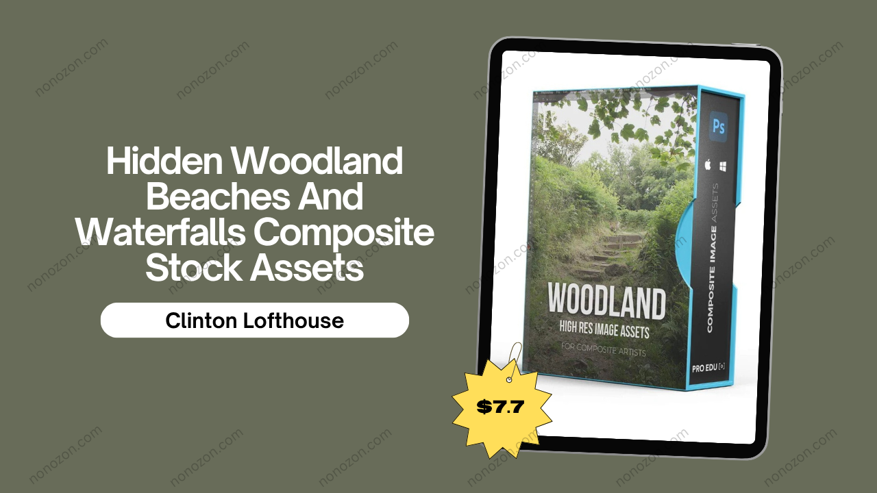 Hidden Woodland Beaches And Waterfalls Composite Stock Assets