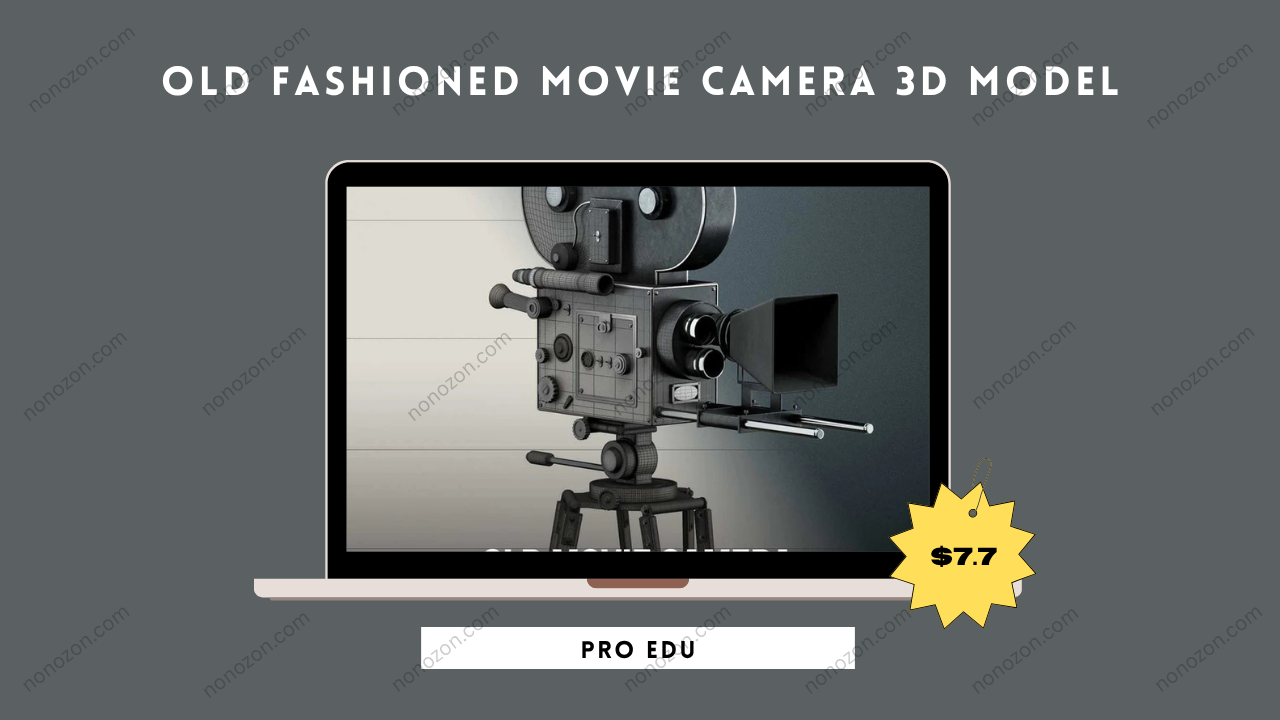 Old Fashioned Movie Camera 3D Model