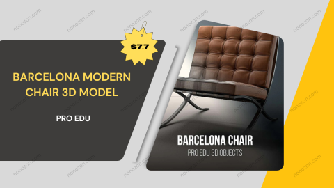 BARCELONA MODERN CHAIR 3D MODEL