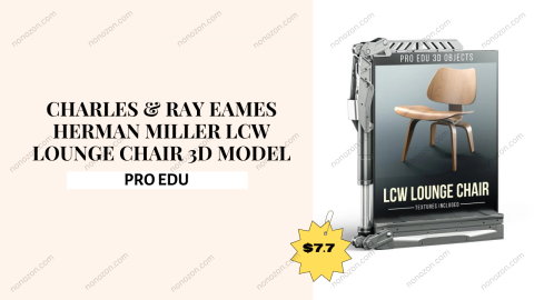Charles & Ray Eames Herman Miller LCW Lounge Chair 3D Model