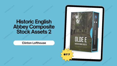 Historic English Abbey Composite Stock Assets 2