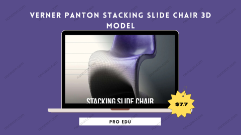 Verner Panton Stacking Slide Chair 3D Model