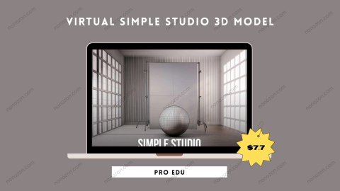 Virtual Simple Studio 3D Model