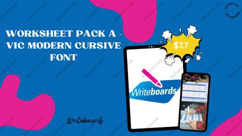 Worksheet Pack A - VIC Modern Cursive Font